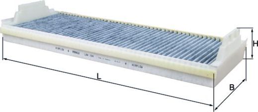 Салонный фильтр Mahle. Артикул LAK 154