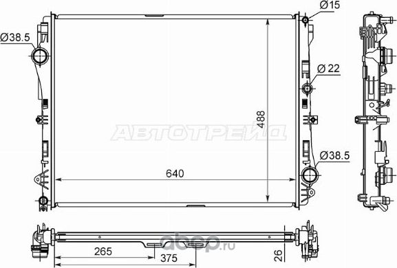 Радиатор MERCEDES S-CLASS W222C217 13- (SAT). Артикул MB001213