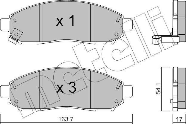 Тормозные колодки Metelli. Артикул 22-0743-0