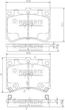 Тормозные колодки Nipparts. Артикул J3603035