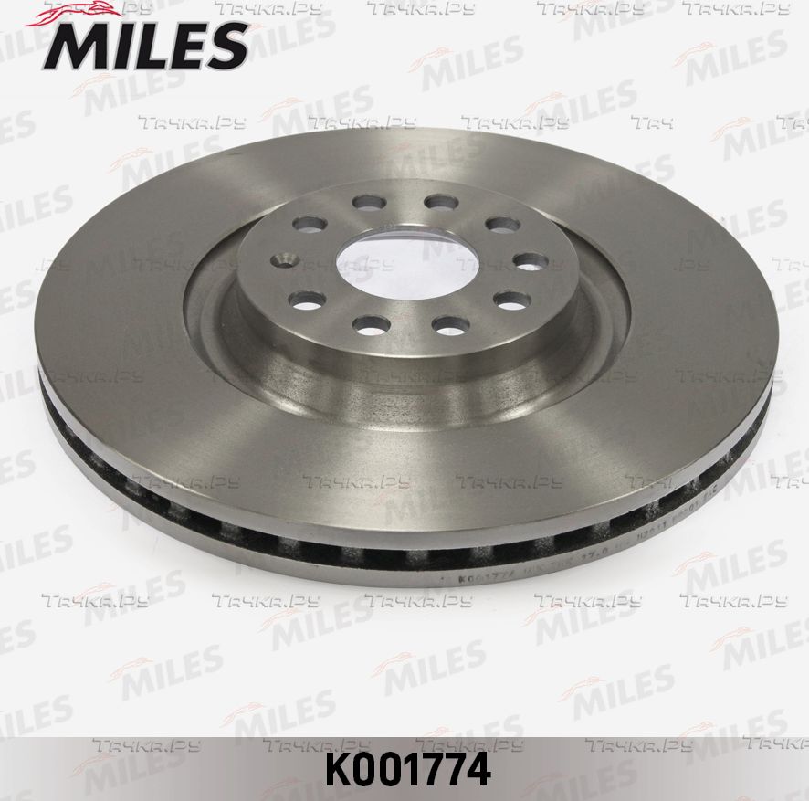 Тормозной диск Miles передний для Skoda Octavia A7 2012-2019. Артикул K001774