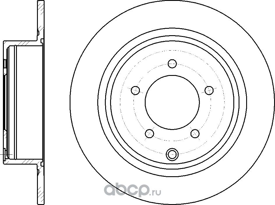 Диск тормозной (G-Brake). Артикул GR01844