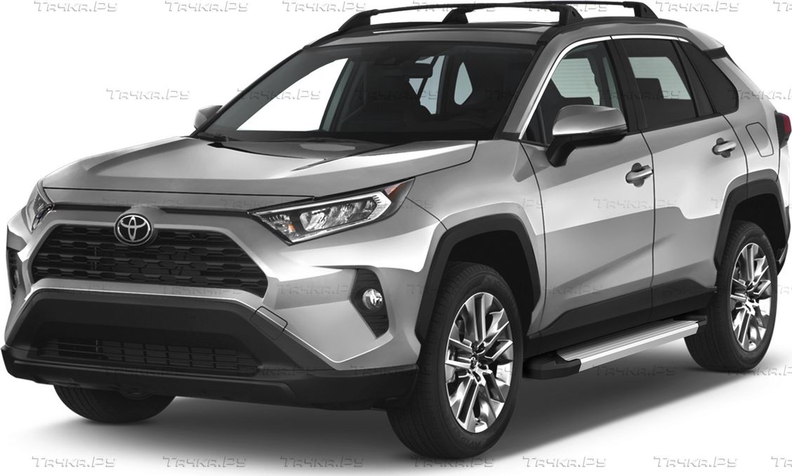 Пороги алюминиевые AutoMax Silver для Toyota RAV4 XA50 2019-2026. Артикул AMS.F180S.5701.1