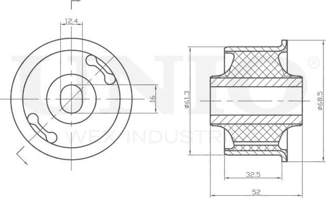 Сайлентблок рычага подвески (Unio). Артикул RMP-20473
