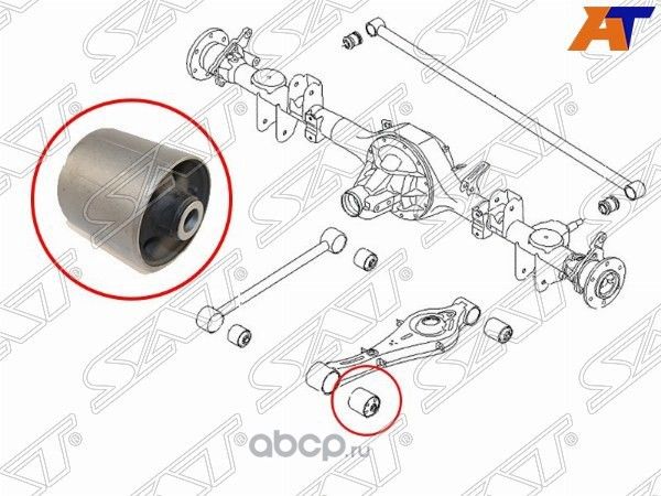 САЙЛЕНТБЛОК ЗАДНЕГО НИЖНЕГО ПРОДОЛЬНОГО РЫЧАГА ПЕР (SAT). Артикул ST552164H000