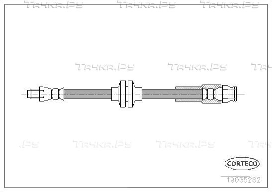 Тормозной шланг Corteco задний для Citroen Jumper II 2006-2026. Артикул 19035282
