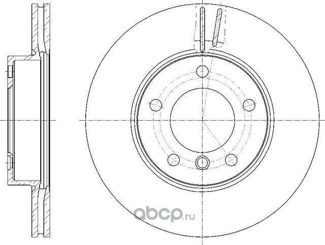 Диск тормозной вентилируемый (G-Brake). Артикул GR21547