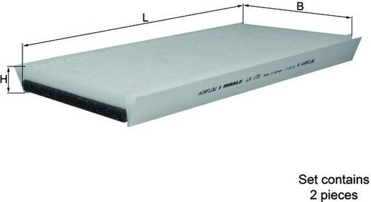 Салонный фильтр Mahle для Rolls-Royce Phantom VII 2003-2017. Артикул LA 173/S