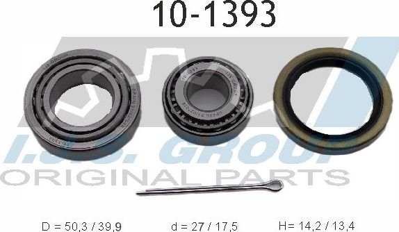 Ступичный подшипник (комплект) IJS Group. Артикул 10-1393