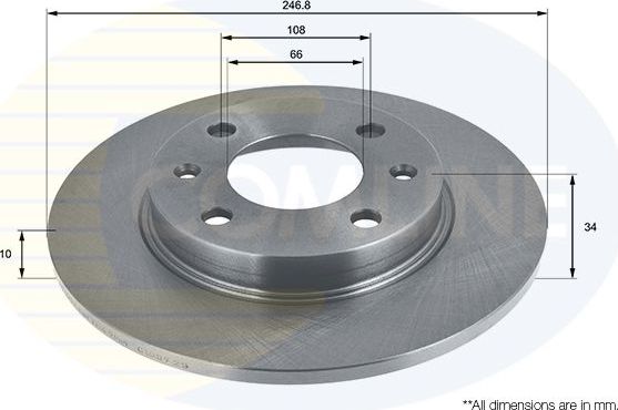 Тормозной диск Comline Comline передний для Citroen Saxo 1996-2004. Артикул ADC1502