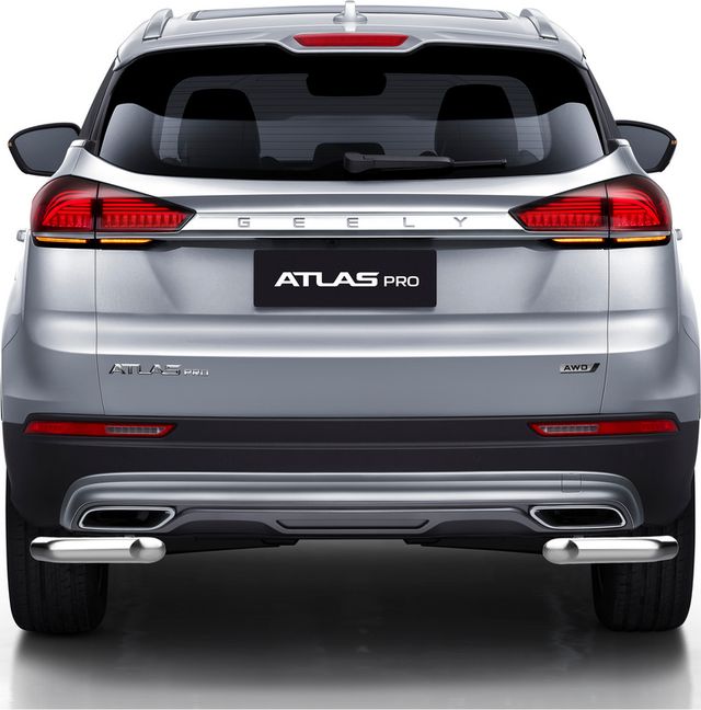 Защита Rival заднего бампера d57 уголки для Geely Atlas Pro 2021-2026. Артикул R.1906.002