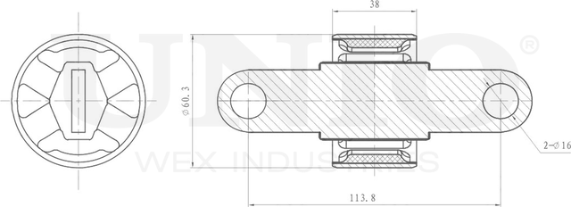 Сайлентблок рычага подвески (Unio). Артикул RMP-20073