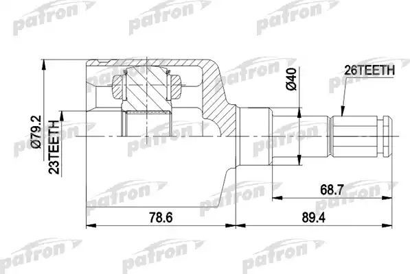Шрус внутренний (граната) Patron. Артикул PCV4014