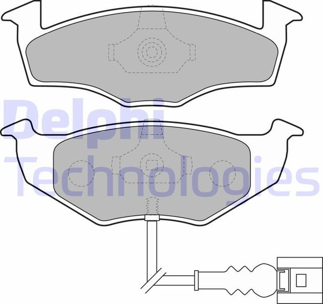 Тормозные колодки Delphi (Low-Metallic). Артикул LP1709