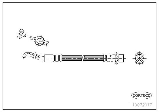 Тормозной шланг Corteco передний для Lexus GS I 1993-1997. Артикул 19032917