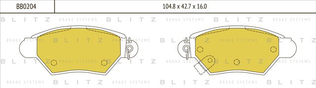 Колодки тормозные OPEL ASTRA G 99- задн. (Blitz). Артикул BB0204