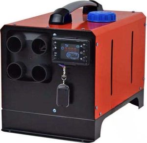 Отопитель China автономный воздушный (переносной) 5kW/12V 4 выхода, металл. корпус, дизель, Красный. Артикул 6125