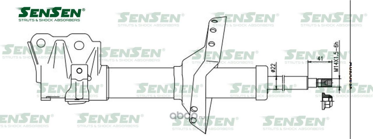 42142207 Амортизатор перед. прав. газ SUBARU FORESTER 11-13 2011-2013 (Sensen). Артикул 42142207