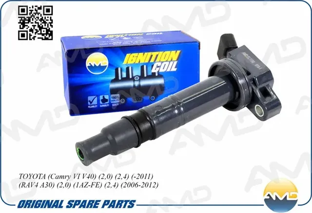 Катушка зажигания TOYOTA AVENSIS (T250) 2003-2008,CAMRY (V40, V50) 2006-,LAND CR (AMD). Артикул AMDEL1156