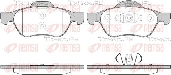 Тормозные колодки Remsa передние для Renault Laguna III 2012-2015. Артикул 0962.40