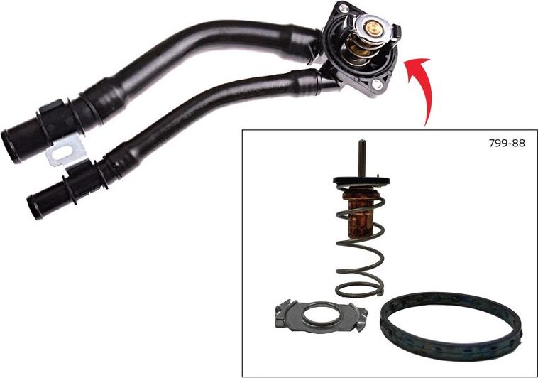 Термостат MotoRad для Smart Fortwo II (W451) 2007-2014. Артикул 799-88K