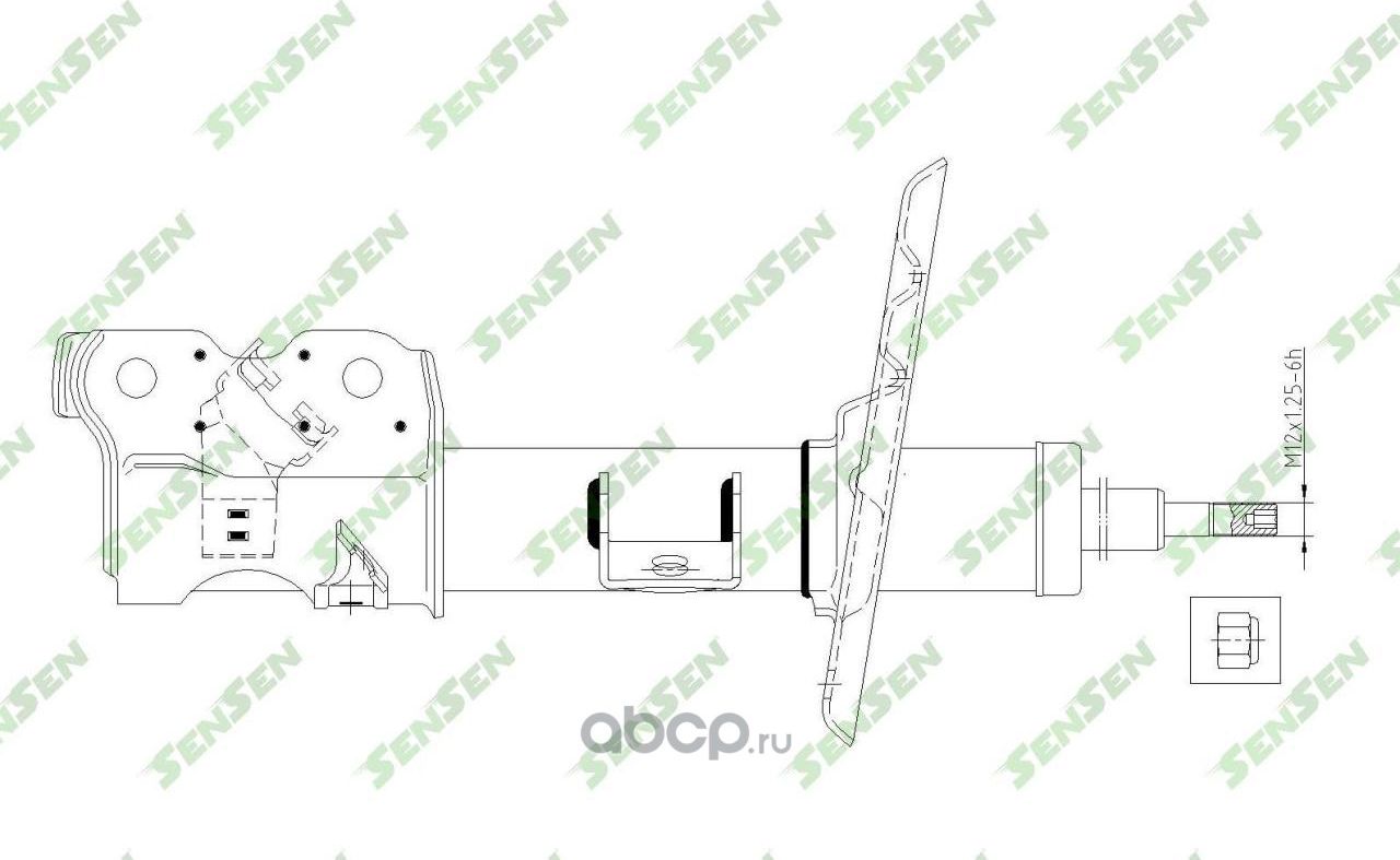 АМОРТИЗАТОР ПЕРЕДНИЙ ГАЗОВЫЙ ЛЕВЫЙ NISSAN TEANA / CEFIRO / MAXIMA J32 (Sensen). Артикул 42141485