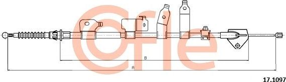 Трос ручника (тросик ручного тормоза) Cofle. Артикул 92.17.1097