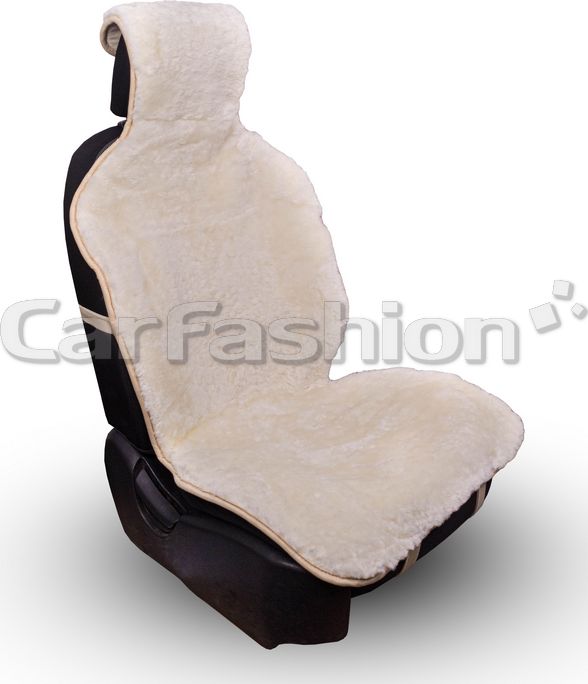 Накидки универсальные CarFashion Muton Plus из натурального меха на сидения авто, цвет Белый. Артикул 22546