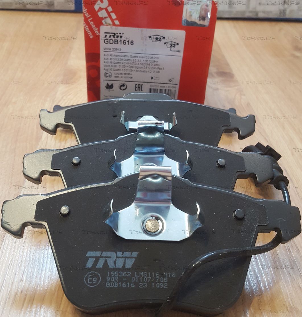 Тормозные колодки TRW COTEC передние для Volkswagen Golf Plus I 2007-2013. Артикул GDB1616