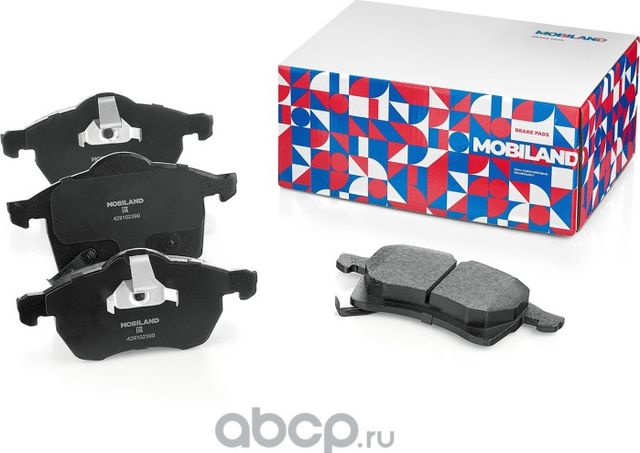 Колодки тормозные дисковые передние (4 шт.) с п/шум. пласт. OPEL ASTRA H (A04) (Mobiland). Артикул 429102390