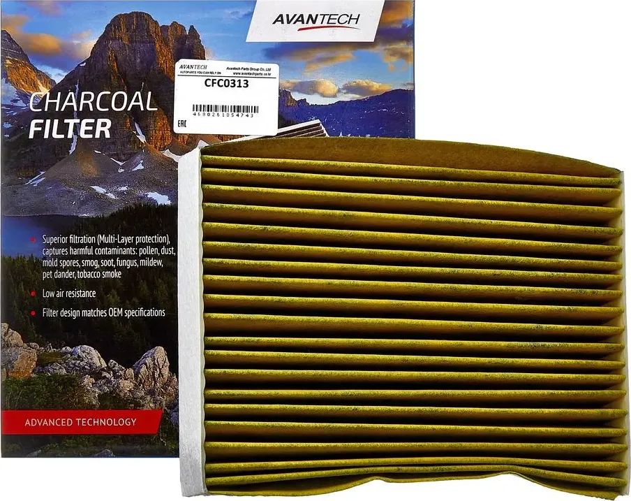 Фильтр салона угольный (Avantech). Артикул CFC0313