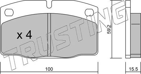 Тормозные колодки Trusting. Артикул 046.0