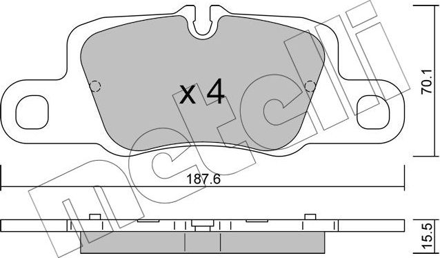 Тормозные колодки Metelli. Артикул 22-1257-0