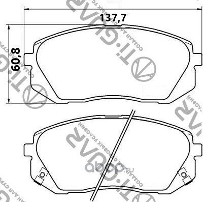 Тормозные колодки (TI-Guar). Артикул TG0052C