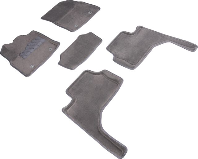 Коврики Seintex 3D ворсовые для салона Toyota Land Cruiser 300 2021-2026 Серые. Артикул 96535