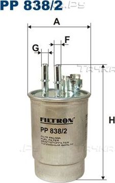 Топливный фильтр Filtron для Ford Fiesta IV 2000-2003. Артикул PP 838/2
