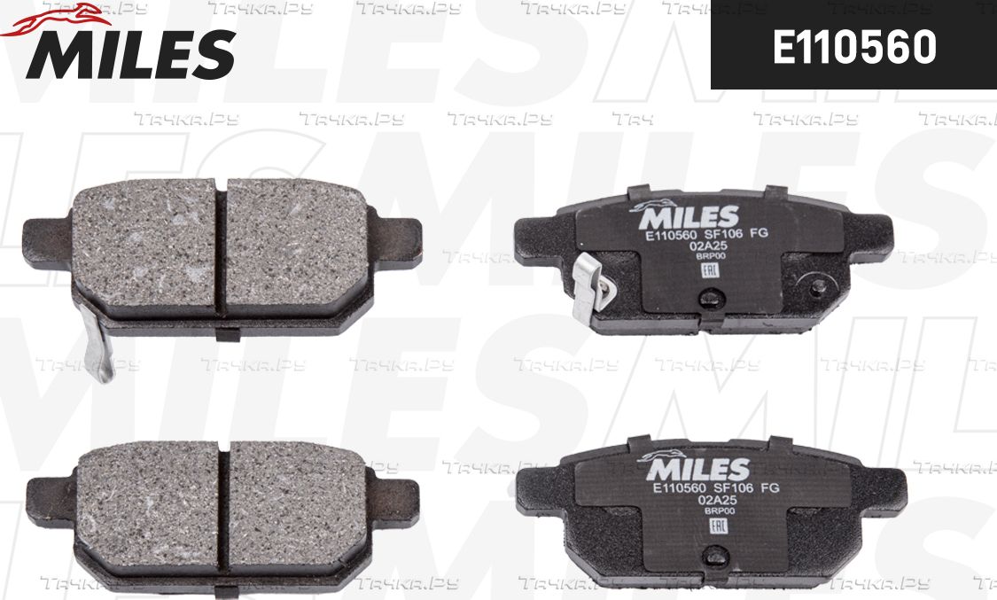 Тормозные колодки Miles (Semi-Metallic) задние для Suzuki SX4 II (S-Cross) 2013-2026. Артикул E110560