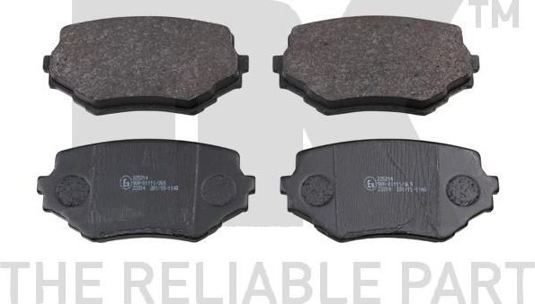 Тормозные колодки NK. Артикул 225214