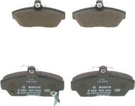Тормозные колодки Bosch (Low-Metallic) передние для Rover 200 II (R8) 1989-1999. Артикул 0 986 424 244