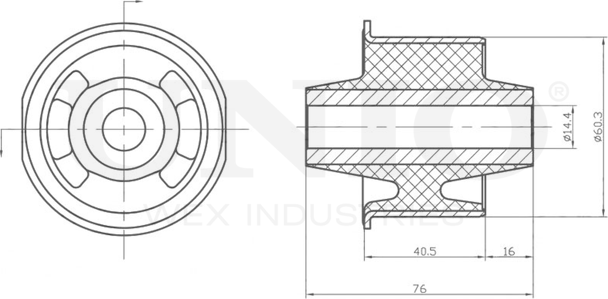 Сайлентблок рычага подвески (Unio). Артикул RMP-20348