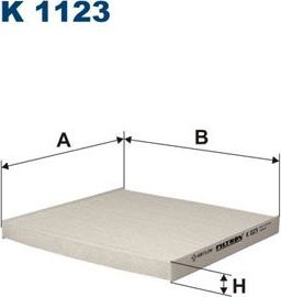 Салонный фильтр Filtron. Артикул K 1123
