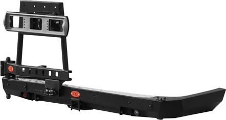 Бампер силовой OJ задний с левой универсальной калиткой для Mitsubishi Pajero Sport II 2008-2013. Артикул 03.137.02