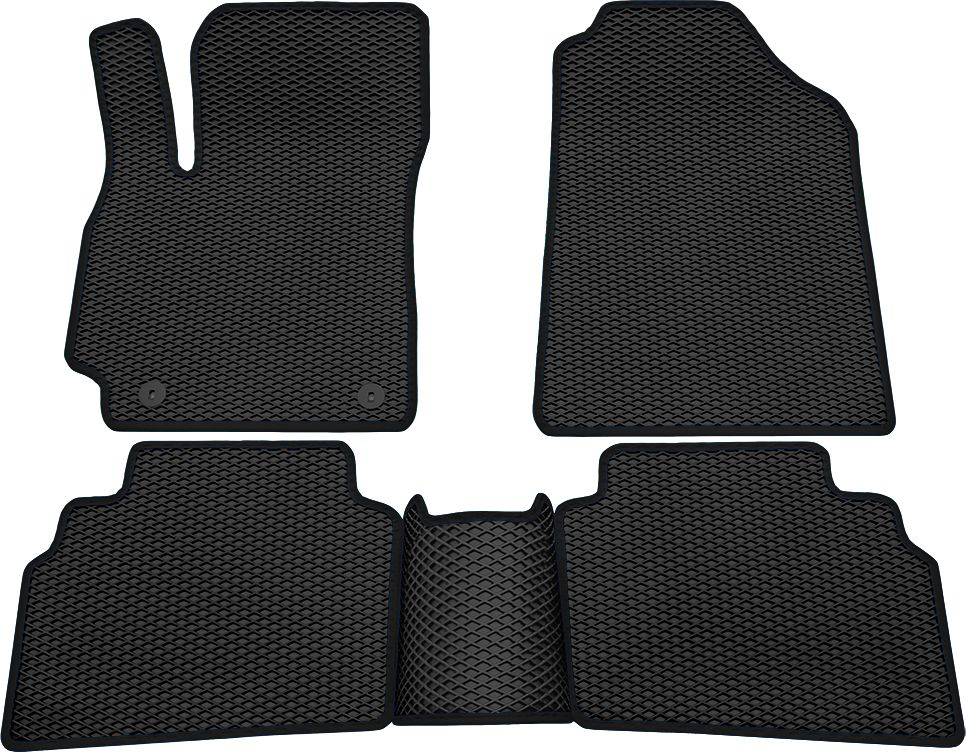 Коврики Rezkon EVA для салона Kia Seltos 2020-2026 Черный кант. Артикул 9021050101