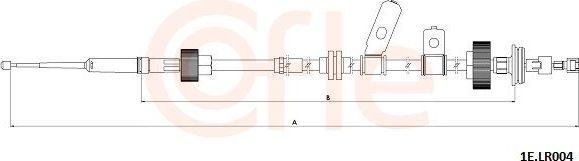 Трос ручника (тросик ручного тормоза) Cofle. Артикул 92.1E.LR004