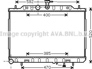 Радиатор охлаждения двигателя AVA для Nissan X-Trail T31 2007-2013. Артикул DN2293