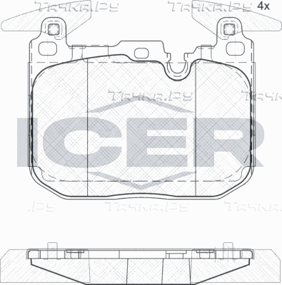 Тормозные колодки Icer для MINI Hatch III (F55/F56) 2015-2026. Артикул 182093