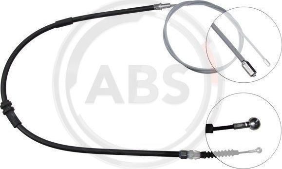 Трос ручника (тросик ручного тормоза) ABS. Артикул K13836