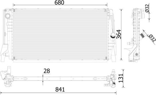 Радиатор охлаждения двигателя Mahle Premium. Артикул CR 2321 000P