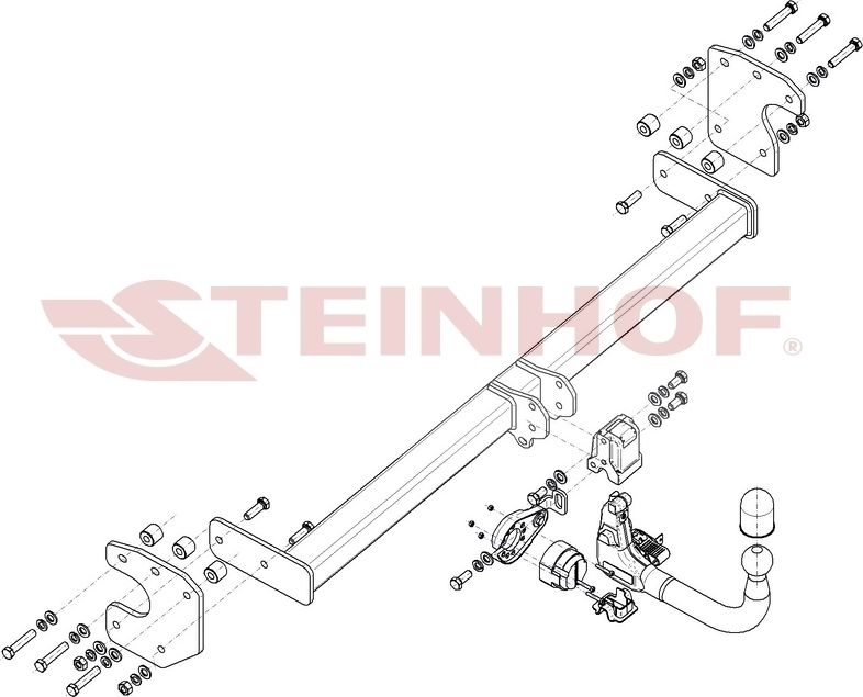 Фаркоп Steinhof для Kia EV6 CV 2021-2026. Артикул K-102