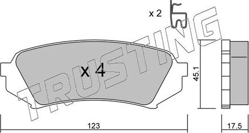 Тормозные колодки Trusting. Артикул 469.0